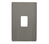 Click Definity SCP202SS 45A 2 Gang Plate Switch Cover Plate - Stainless Steel