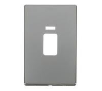 Click Definity SCP203CH 45A 2 Gang Plate Switch with Neon Cover Plate - Polished Chrome