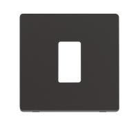 Click Definity SCP20401BK 1 Gang GridPro Frontplate - Black