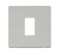 Click Definity SCP20401PW 1 Gang GridPro Frontplate - Polar White