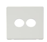 Click Definity SCP222MW 2 Gang Toggle Switch Cover Plate - Metal White