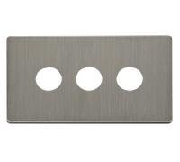 Click Definity SCP223SS 3 Gang Toggle Switch Cover Plate - Stainless Steel
