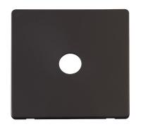 Click Definity SCP231BK Single Coaxial Socket Cover Plate - Black
