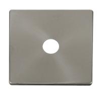 Click Definity SCP231BS Single Coaxial Socket Cover Plate - Brushed Stainless