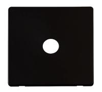 Click Definity SCP231MB Single Coaxial Socket Cover Plate - Metal Black