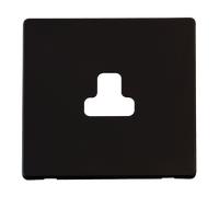 Click Definity SCP239MB 2A Round Pin Socket Outlet Cover Plate - Metal Black