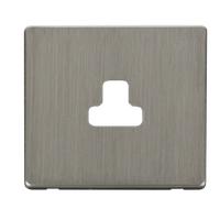 Click Definity SCP239SS 2A Round Pin Socket Outlet Cover Plate - Stainless Steel