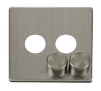 Click Definity SCP242SS 2 Gang Dimmer Switch Cover Plate - Stainless Steel