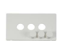 Click Definity SCP243MW 3 Gang Dimmer Switch Cover Plate - Metal White