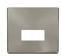 Click Definity SCP250BS 13A Fuse Connection Unit Cover Plate - Brushed Stainless