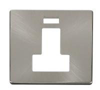 Click Definity SCP252BS 13A Fuse Switched Connection Unit with Neon Cover Plate - Brushed Stainless