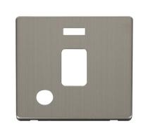 Click Definity SCP323SS 20A DP Switch with Flex Outlet & Neon Cover Plate - Stainless Steel