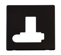 Click Definity SCP351MB 13A Fuse Switched Conn. Unit with Flex Outlet (Lockable) Cover Plate - Metal Black