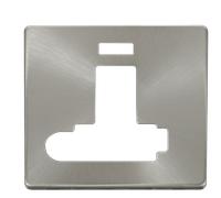 Click Definity SCP352BS 13A Fuse Switched Conn. Unit with F/O & Neon (Lockable) Cover Plate - Brushed Stainless