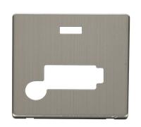 Click Definity SCP353SS 13A Fuse Conn. Unit with Flex Outlet & Neon (Lockable) Cover Plate - Stainless Steel
