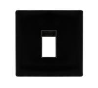 Click Definity SCP401MB 1G Plate Single Aperture - Metal Black