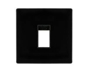 Click Definity SCP401MB 1G Plate Single Aperture - Metal Black