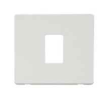 Click Definity SCP401MW 1G Plate Single Aperture - Metal White