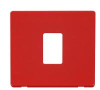 Click Definity SCP401RD 1G Single Aperture MiniGrid Unfurnished Front Plate - Red