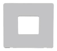 Click Definity SCP402MW 1G Plate Twin Aperture - Metal White