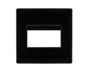 Click Definity SCP403MB 1G Plate Triple Aperture - Metal Black