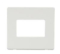 Click Definity SCP403MW 1G Plate Triple Aperture - Metal White