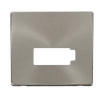 Click Definity SCP450BS 13A Fuse Connection Unit (Lockable) Cover Plate - Brushed Stainless