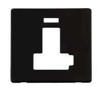 Click Definity SCP452MB 13A Fuse Switched Connection Unit with Neon (Lockable) Cover Plate - Metal Black