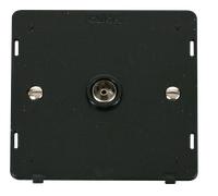Click Definity SIN065BK Single Coaxial Socket Insert - Black