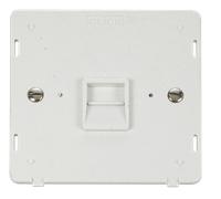 Click Definity SIN125PW Single Telephone Socket - Secondary Insert - Polar White