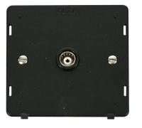 Click Definity SIN158BK Single Isolated Coaxial Socket Insert - Black