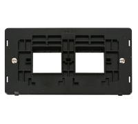 Click Definity SIN404BK 2G MiniGrid Unfurnished Plate (2 x 2) Aperture Insert - Black