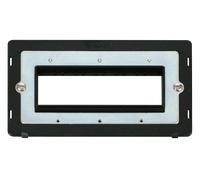 Click Definity SIN426BK 2G MiniGrid Unfurnished Plate (6 In-Line) Aperture Insert - Black