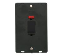 Click Definity SIN503BK 50A 2 Gang (Vertical) Double Pole Plate Switch with Neon Insert - Black Insert & Rocker