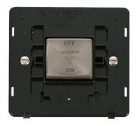 Click Definity SIN520BKBS Ingot 10A 1 Gang 3 Pole Fan Isolation Switch Insert - Black / Brushed Stainless
