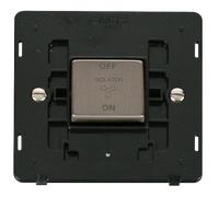 Click Definity SIN520BKSS Ingot 10A 1 Gang 3 Pole Fan Isolation Switch Insert - Black / Stainless Steel