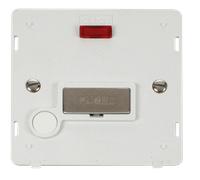 Click Definity SIN553PWSS Ingot 13A Fused Conn. Unit With F/O Insert & Neon - Polar White / St. Steel