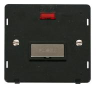 Click Definity SIN753BKSS Ingot 13A Fused Conn. Unit Insert & Neon - Black / Stainless Steel