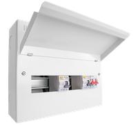 Click Elucian CUEB14MSRCD8 14 Way Metal Split Load Consumer Unit + 100A Main Switch + 2x 80A 30mA Type A RCD
