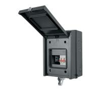 Click Elucian GUEB5MS3IP65AG 5 Way IP65 Metal Garage Unit with 100A Mains Switch (3 Free Ways) - Anthracite Grey