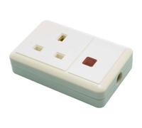 Click ES001 1 Gang 13A Trailing Socket with Neon