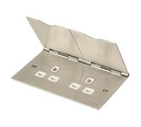 Click Essentials 13A 2-Gang Stainless Steel Floor Socket.