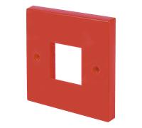 Click Essentials WA402RD 1G Twin Aperture MiniGrid Unfurnished Front Plate - Red