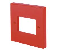 Click Essentials WA403RD 1G Triple Aperture MiniGrid Unfurnished Front Plate - Red