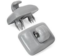 Click&Fit 2x Sun Visor Hooks Clips compatible with Audi A1 A3 A4 A5 Q3 Q5 TT RS3-5 2004-2016 - Windscreen visor holder bracket replaces 8U0857562A, 8E0857562, Gray