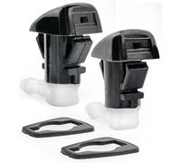 Click&Fit Windscreen Washer Sprayers Compatible with Jeep Grand Cherokee 11-21, Dodge 07-17 Nitro Challenger Charger, Chrysler 300 - Wiper Water nozzles Jets Replaces 68269108AA, 2 pcs, Single Fan