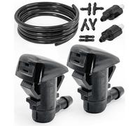 Click&Fit Windshield Washer Nozzles Compatible with Chrysler 300 11-17, Jeep Grand Cherokee 11-21 Commander 06-10, Liberty 8-12, Dodge Caravan Durango Challenger Charger, Nitro