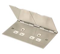 Click FS032SS 13A 2 Gang Floor Socket Outlet - Stainless Steel