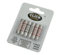 Click FU038 Card Of 6 X Assorted Fuses (2 X 13A, 2 X 5A & 2 X 3A)