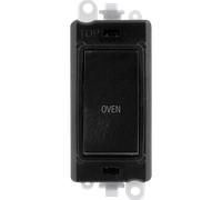Click GridPro GM2018BK-OV 20AX Double Pole Switch Module printed "Oven" - Black